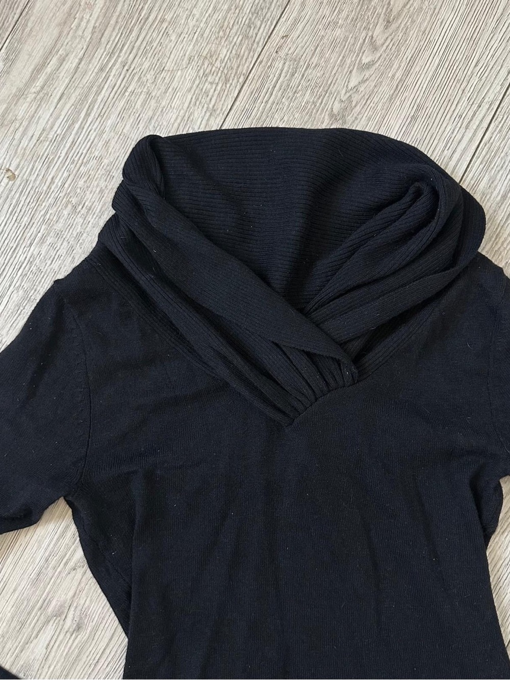 Guess Black Ribbed Cowl Neck Sweater - Picture 5 of 10